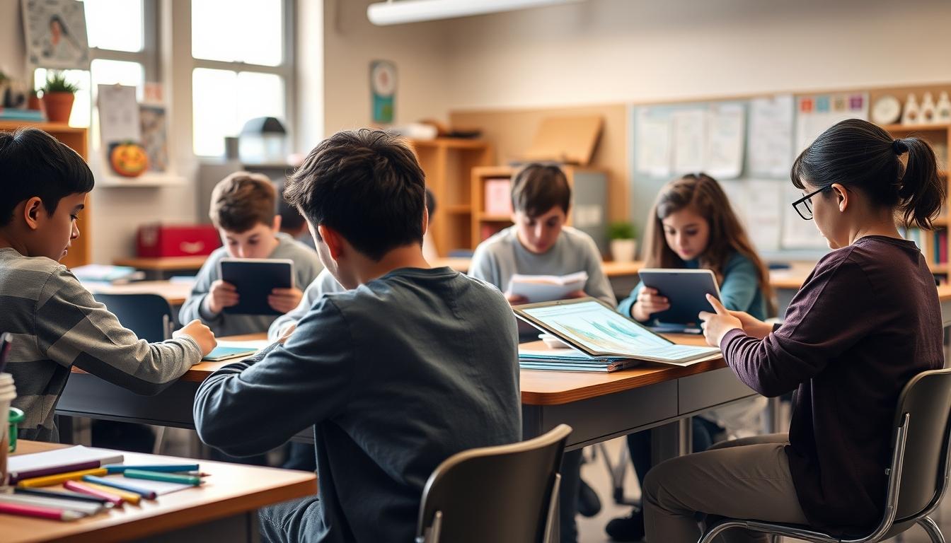 Students and educational resources in a modern learning environment